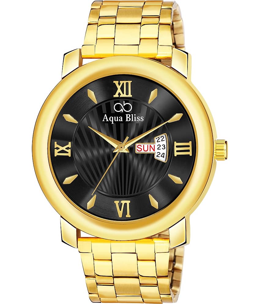 AQUA BLISS - Gold Stainless Steel Analog Men's Watch