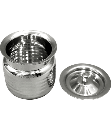 Dynore Ghee pot Steel Silver Oil Container ( Set of 1 )