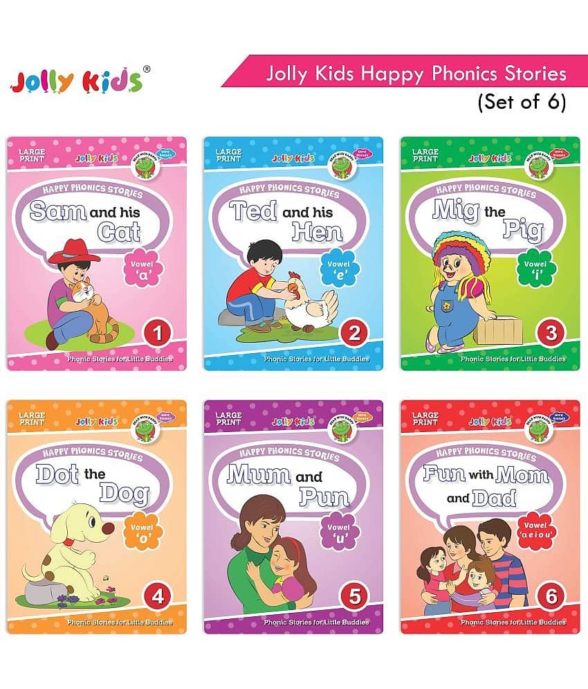 Jolly Kids Happy Phonics Stories (Set of 6)