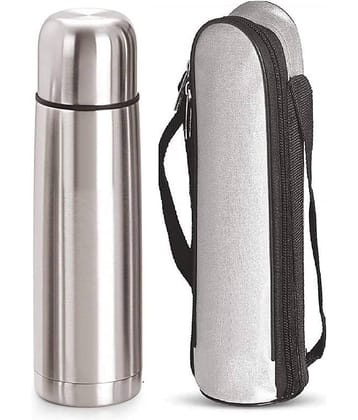 ATIPRIYA Silver Stainless Steel Water Bottle 1000 mL ( Set of 1 )