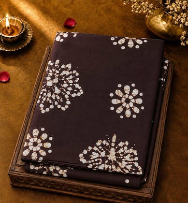 Handcrafted Batik Cotton Handblock Saree