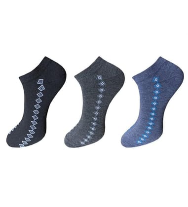 3_Pair Set Unisex Casual Cotton Printed Ankle Length Socks (Multicolor)-PID54092 3_Pair Set Unisex Casual Cotton Printed Ankle Length Socks (Multicolor)-PID54092