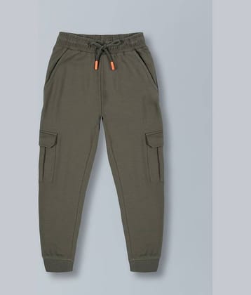 PLUM TREE Pack of 1 Boys Cotton Trackpant ( Green )