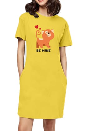 T-shirt Dress With Pockets - Be Mine Valentine (3 Colours) (Slim Fit)