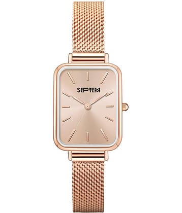 Septem Rose Gold Stainless Steel Analog Womens Watch