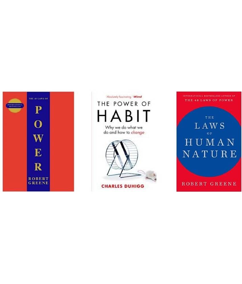 ( Combo Of 3 Books ) The Concise 48 Laws Of Power & The Power Of Habits & The Laws of Human Nature - English Paperback Book By Robert Greene ,  Charles Duhigg )