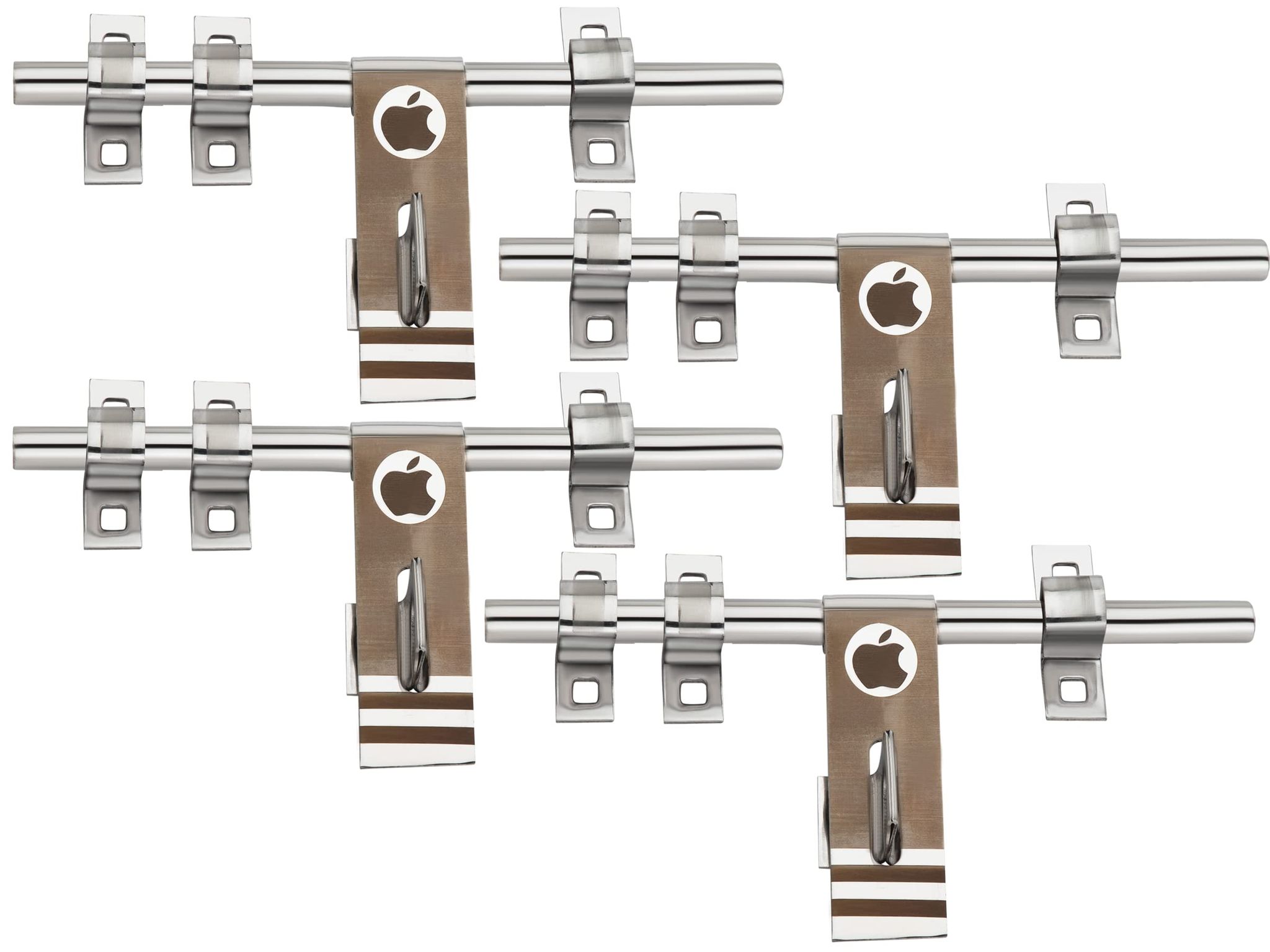 BUCKLER Stainless Steel Aldrop for Main Door| Gate| Kitchen | Bedroom Door|Office Door and Wooden Doors, Apple Laser Print (14MM-3MM, 10 Inch)