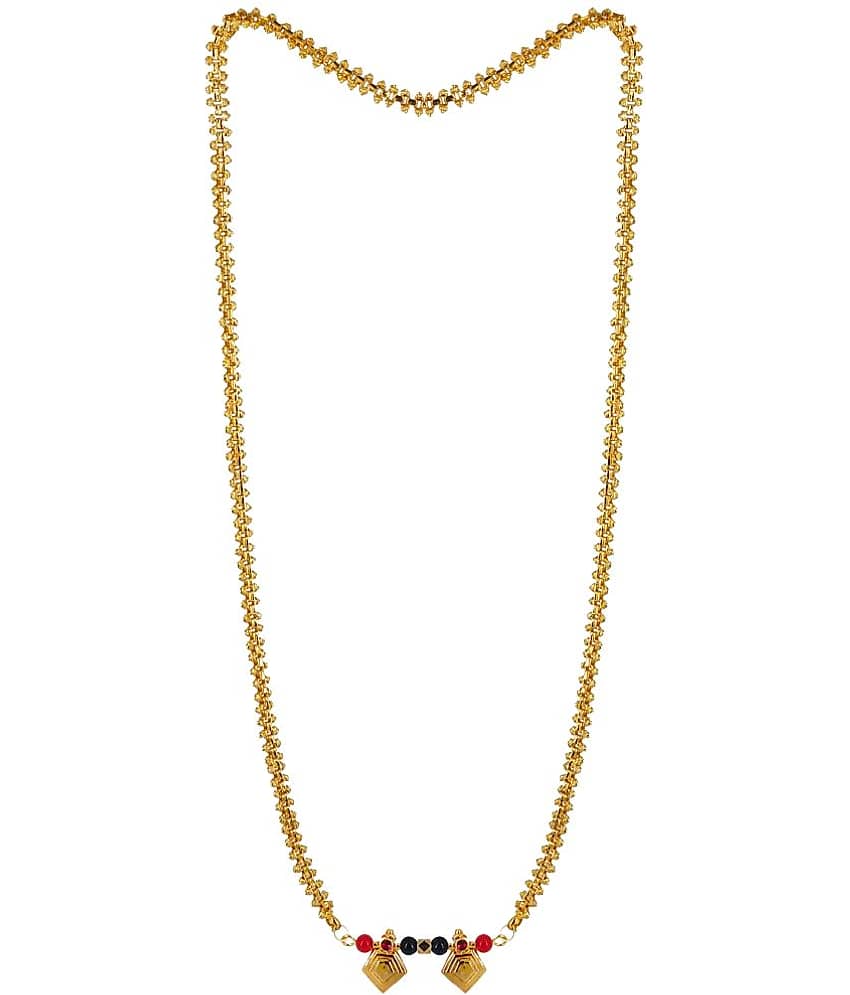 SHANKH-KRIVA - Golden Mangalsutra ( Pack of 1 )