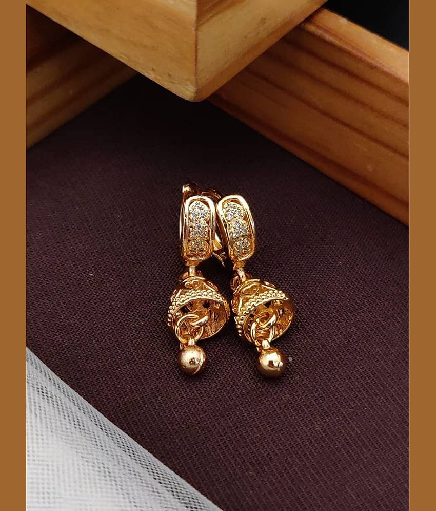 Shivay Fashion  hub Rose Gold Jhumki Earrings ( Pack of 2 )