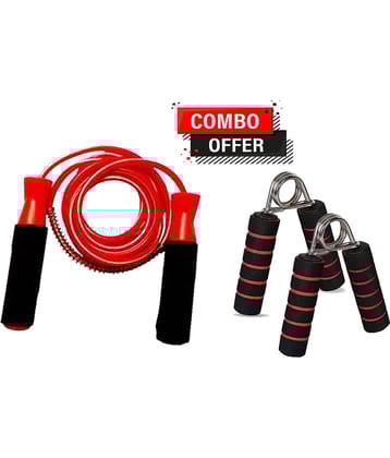 Combo Skipping Rope And Hand Grip for Men Gym Women Weight Loss(MULTICOLOR)