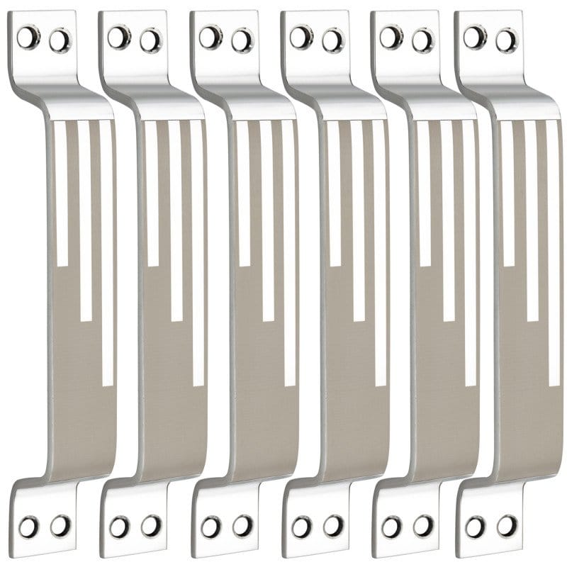 S-GUARD Stainless Steel Door & Cabinet Handles, Knobs Handles-Size-6 Inch-6 Pcs-Laser Printed Design-SSL39