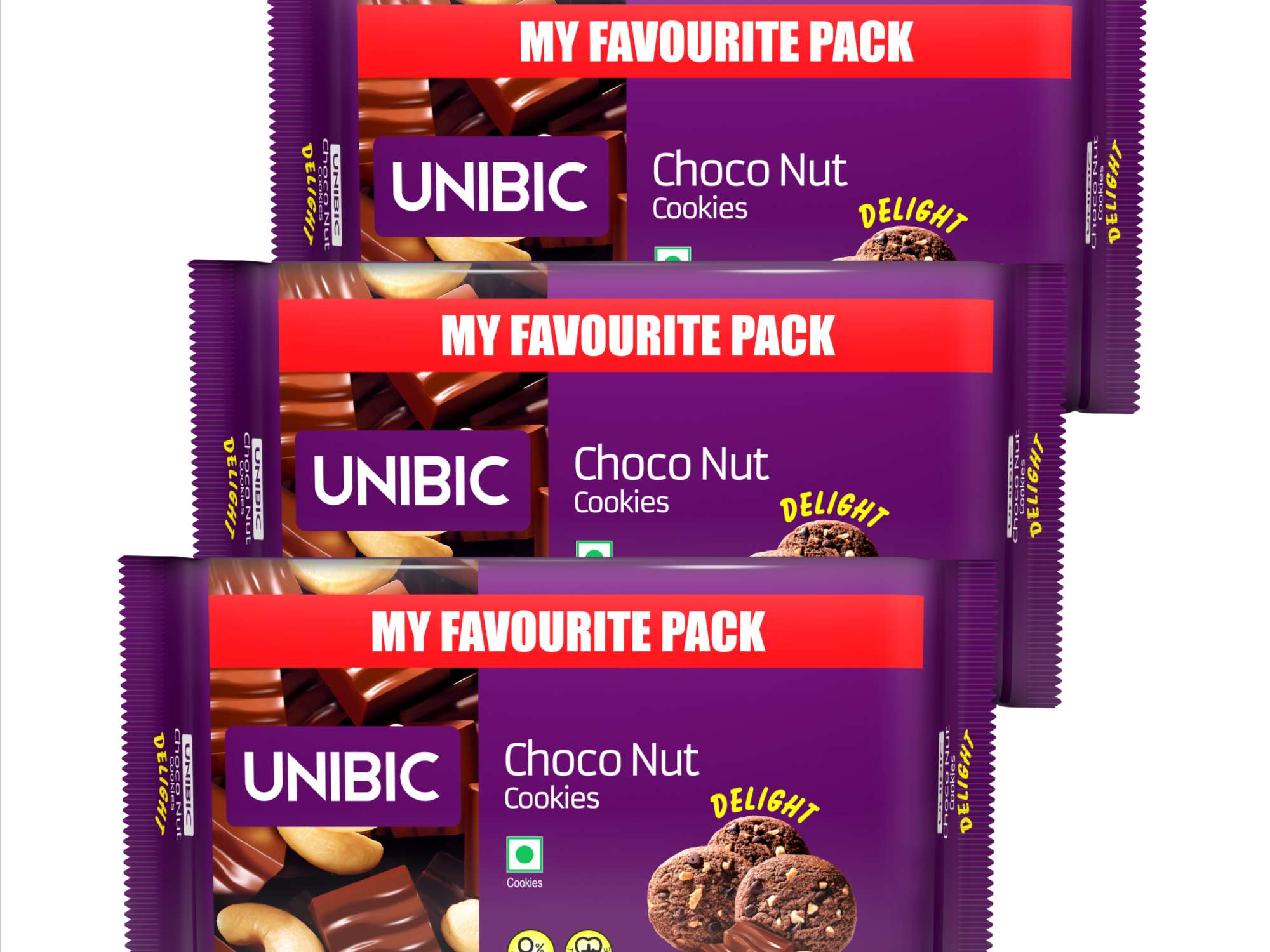 UNIBIC Choco Nut My Favourite Pack Cookies (900 g, Pack of 3)