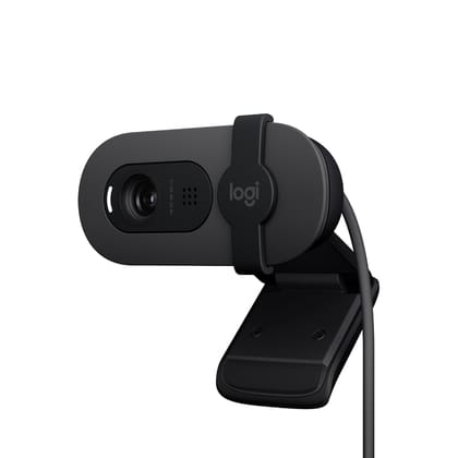 Logitech Brio 100 Full HD Webcam for Meetings and Streaming, Auto-Light Balance, Built-in Mic, Privacy Shutter