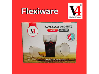 V4 Coke Glass(Frosted) - 300ml