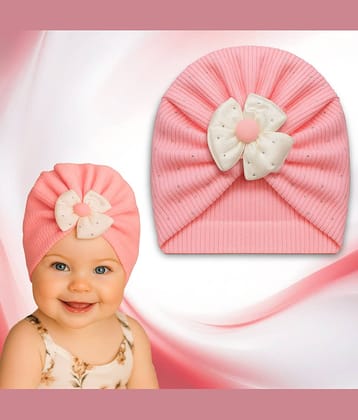 LYKAA Pack of 1 Baby Girls Caps ( Pink )