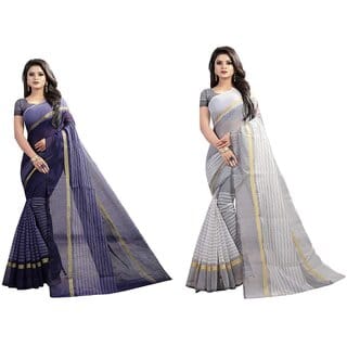 SVB Multicolour Art  Silk Saree With Blouse Piece