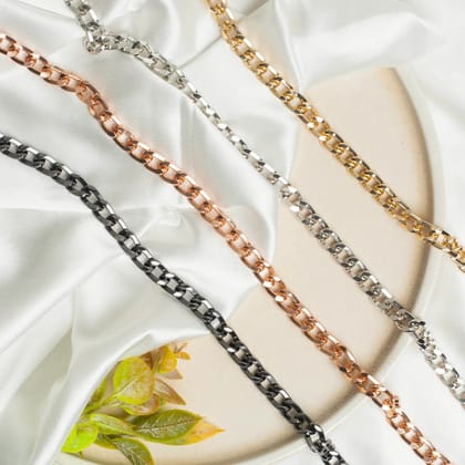 Aluminium Size 9 Mm Width 1 Meter Chain Women Men-GOLD