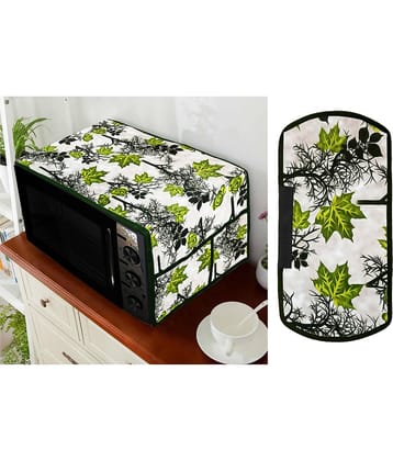 E-Retailer Set of 2 Polyester Green Microwave Oven Cover -