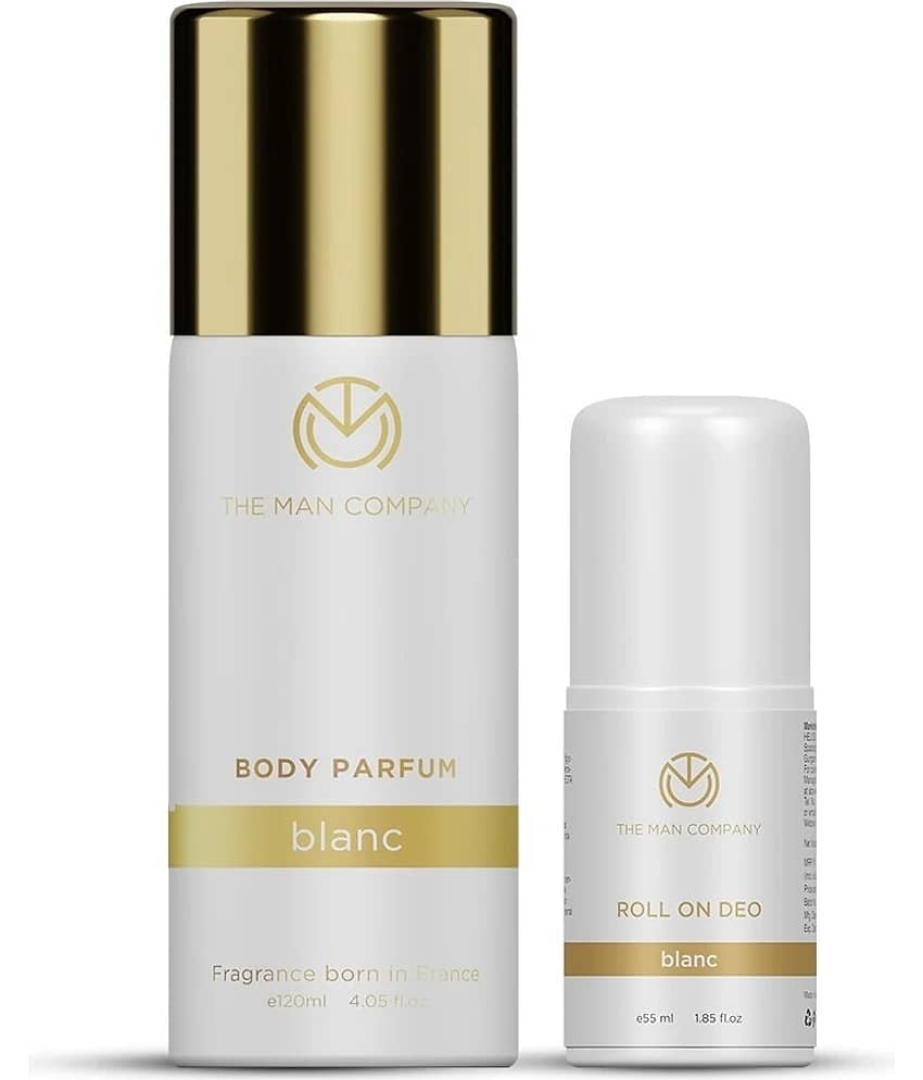 The Man Company Fantastic Blanc Duo- Body Spray, Roll On Deodorant Spray for Men 100 ml ( Pack of 2 )