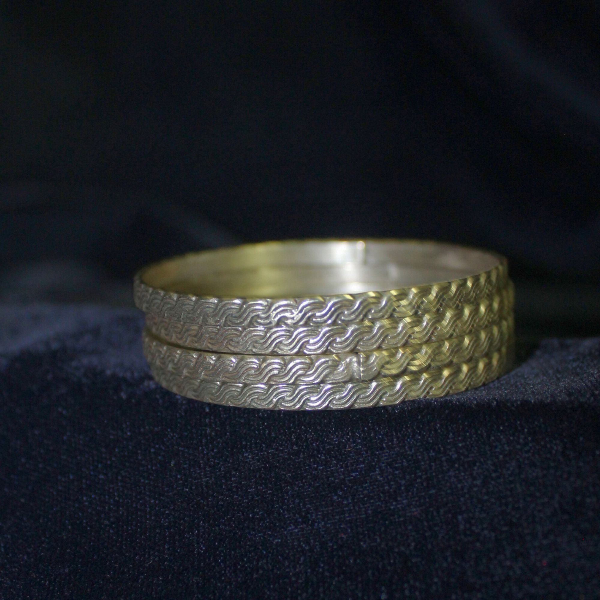 Silva Sutra textured bangle set
