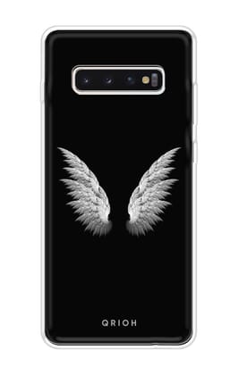 White Angel Wings Soft Cover for Samsung Galaxy S10