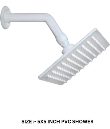 BATHONIX 5x5"Inch PVC Feny Shower with 9" Arm Plastic (ABS) Overhead Shower