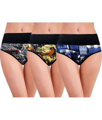 RC. ROYAL CLASS Pack of 3 Cotton Women's Hipsters ( Multi Color )