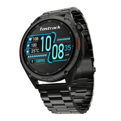Fastrack Marvellous FX1 1.43" AMOLED Smart Watch with SpO2 Monitoring, Sleep & Mood Tracking, Bluetooth Calling, AI Voice Assistant, Alloy Case – Smartwatch for Men & Women (Gun Grey) Fastrack Marvellous FX1 1.43" AMOLED Smart Watch with SpO2 Monitoring,