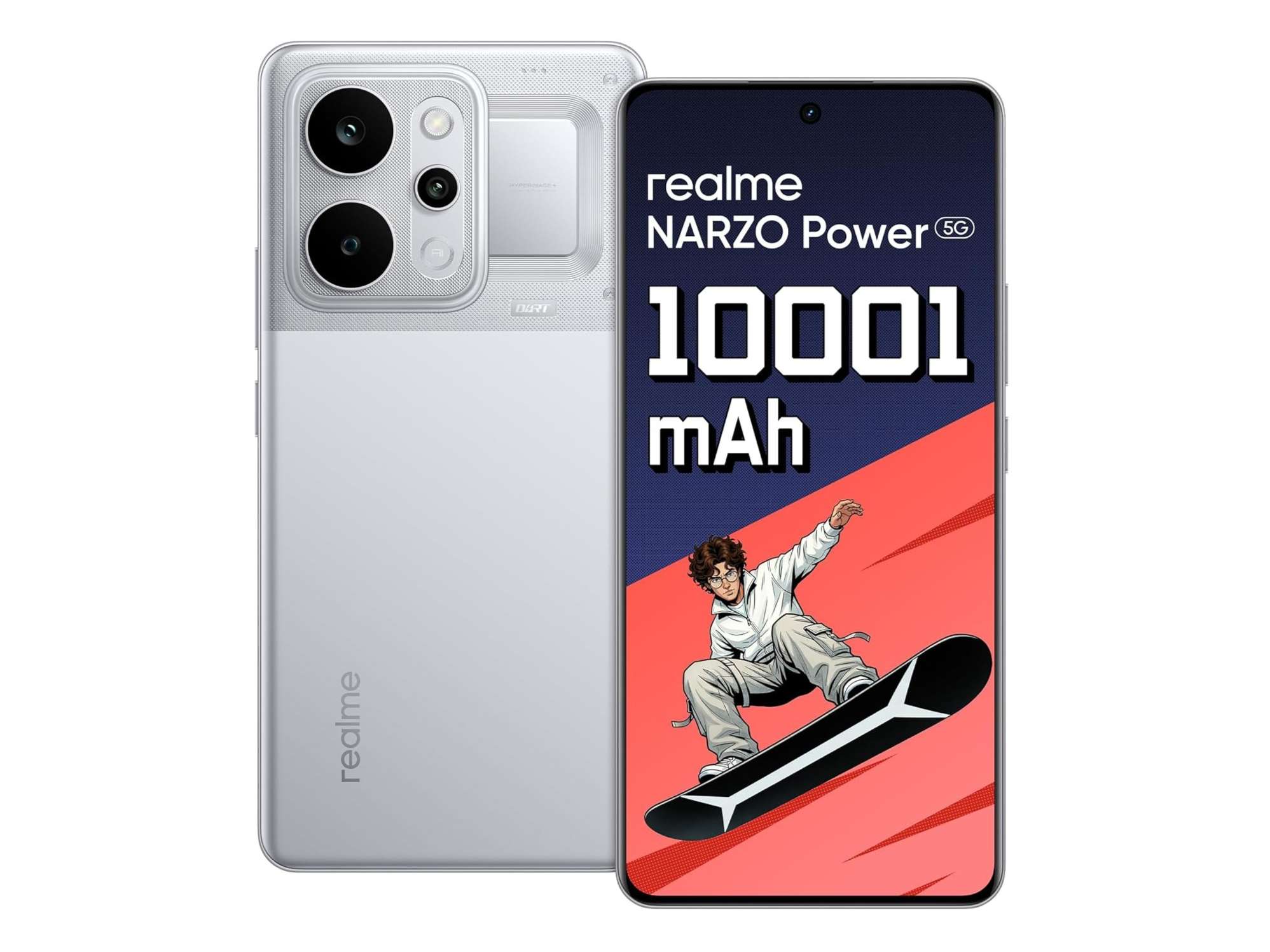 Realme Narzo Power 5G 8GB, 128GB Storage Mobile Phone - Trans Silver