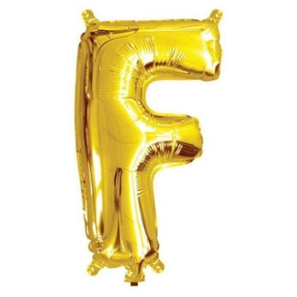 16" Letter F Golden Balloon - Party and Festive Needs | Buy online on ZillyBuy
