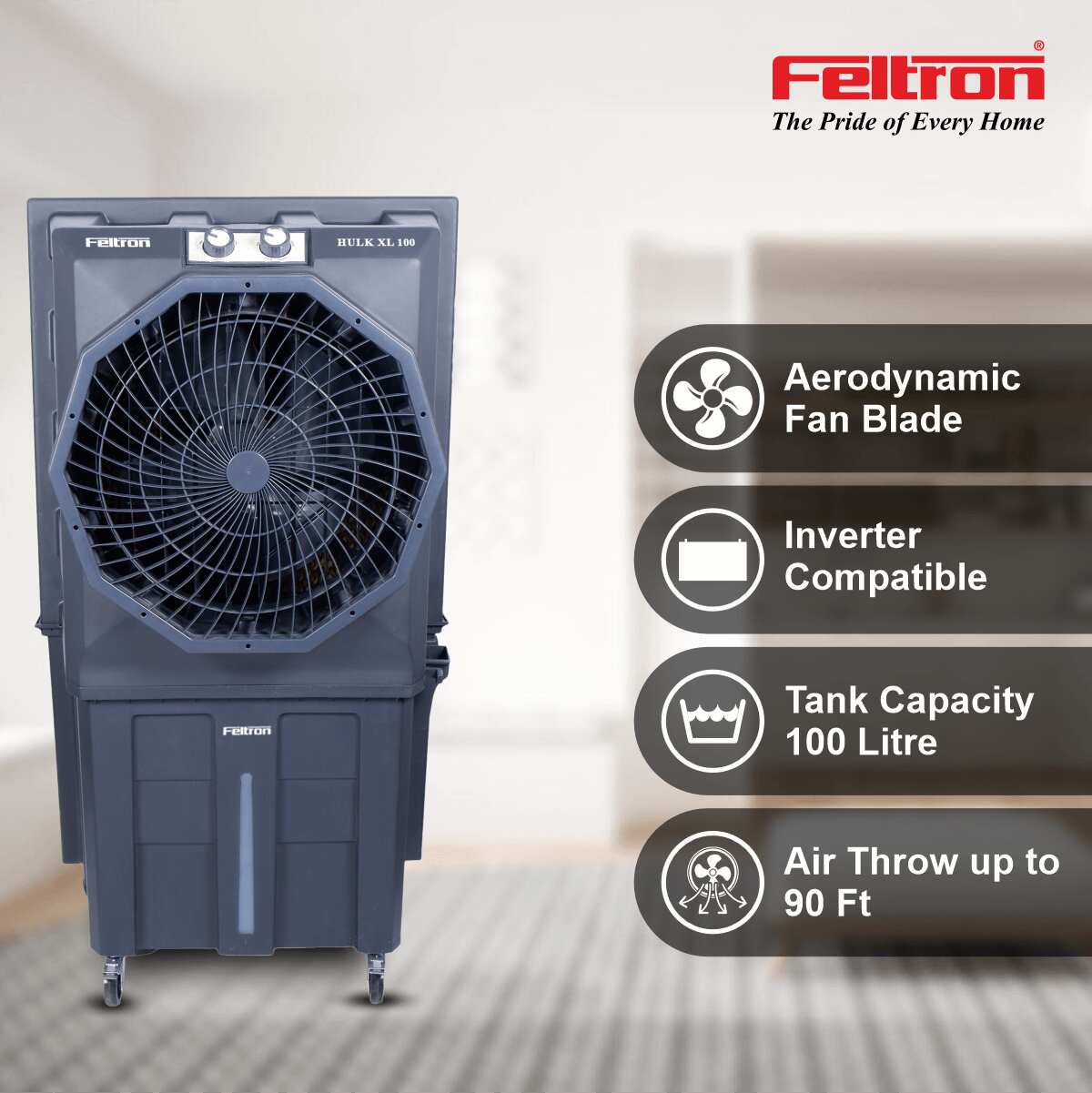 Feltron 100 Ltr Commercial Air Cooler (Hulk)
