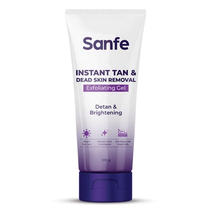 Sanfe Instant Tan Removal Exfoliating Gel - 100g, Face & Body Scrub