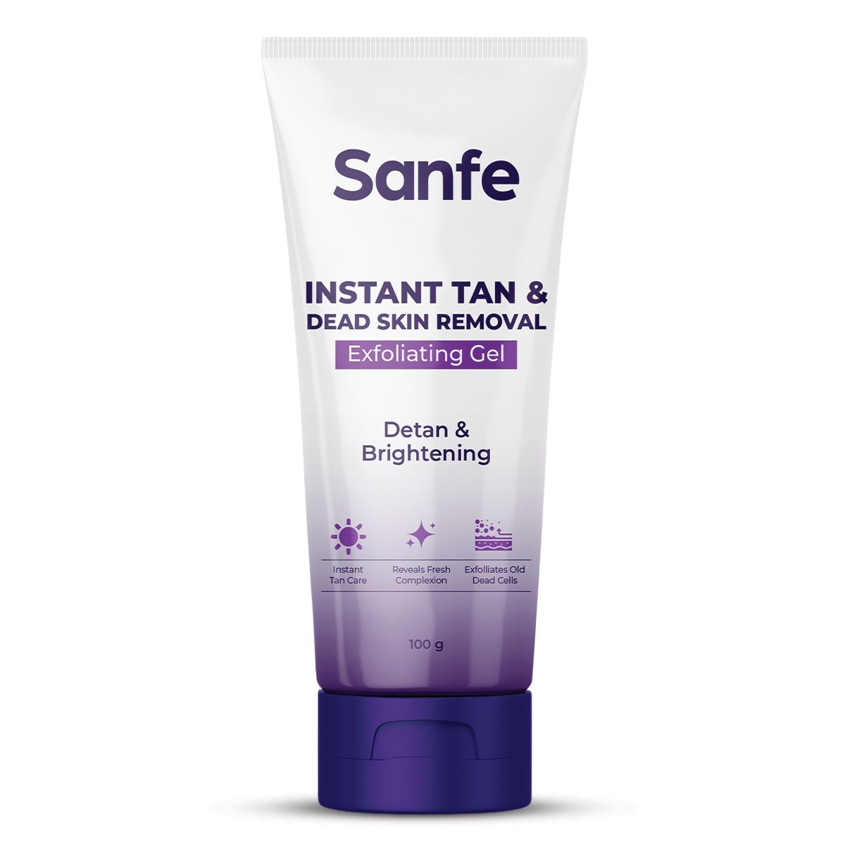 Sanfe Instant Tan Removal Exfoliating Gel - 100g, Face & Body Scrub