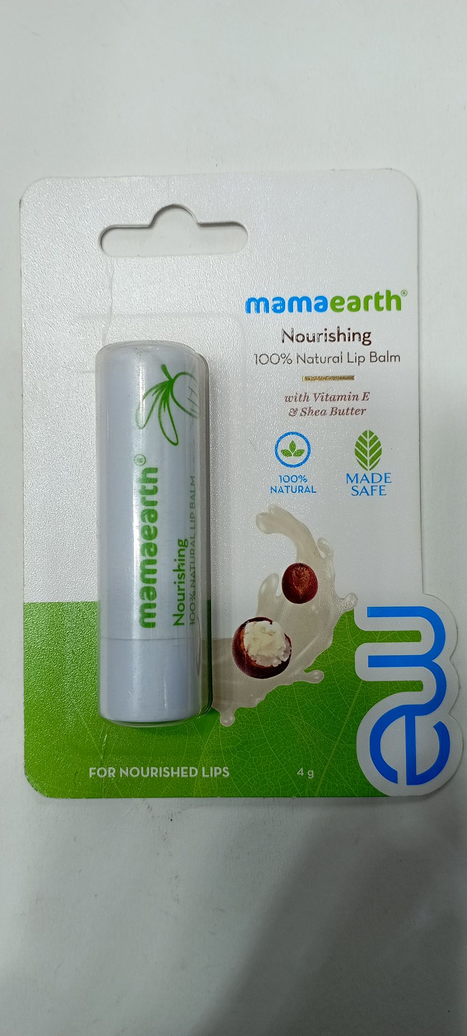 Mamaearth natural lip balm with vitamin E & Shea Butter 4g