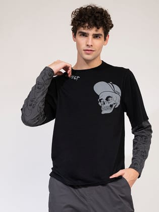 Punk RESPECT Black Oversized Long Sleeve Tshirt-L / Black / RESPECT