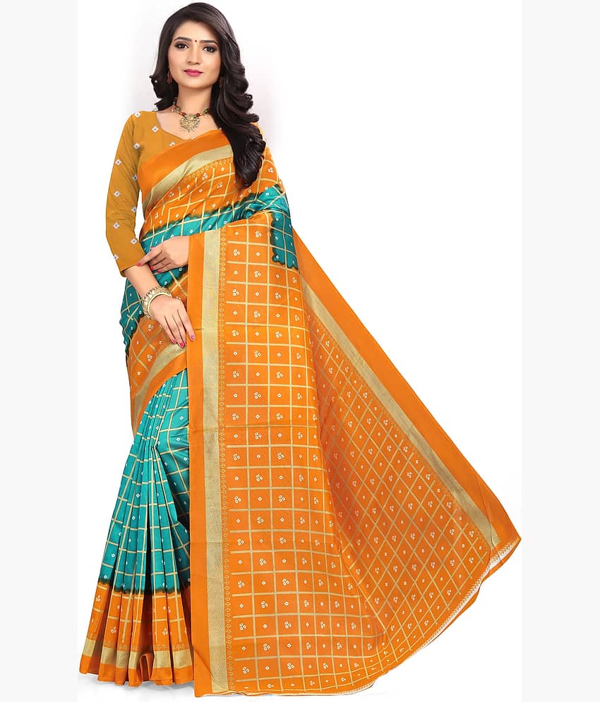Saadhvi Cotton Silk Woven Saree Without Blouse Piece ( Purple )