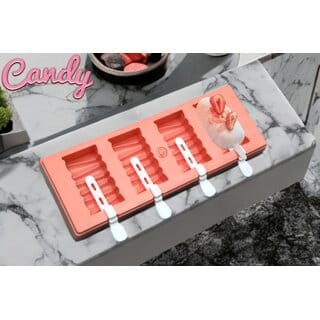 Ice cream cakesicle Plastic Ice Cream Popsicle Moulding Tray - 4 Cavity pack of 1 multicolour