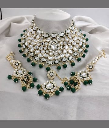 Padmavati Bangles White Alloy Necklace Set ( Pack of 1 )