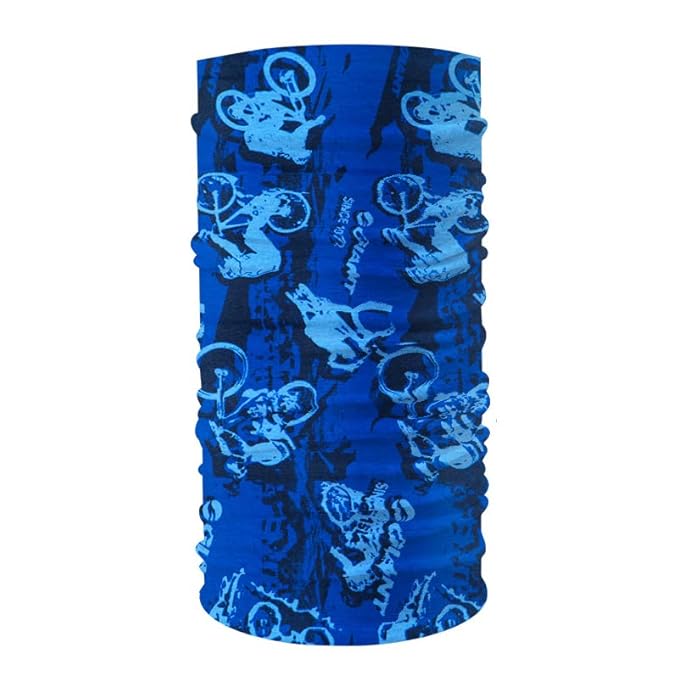 Voici France face mask Smuff Mutlipurpose Bandana Balaclava Headband Scrunchie Neckerchief HairBand Scarf Headwrap Pirate Wrap Beanie Caps Blue Color Op-40