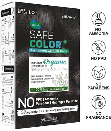 Vegetal Natural Semi Permanent Hair Color 70 g Black