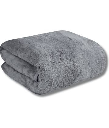 FEZORA Microfibre Solid 500 -GSM Bath Towel ( Pack of 1 ) - Dark Grey