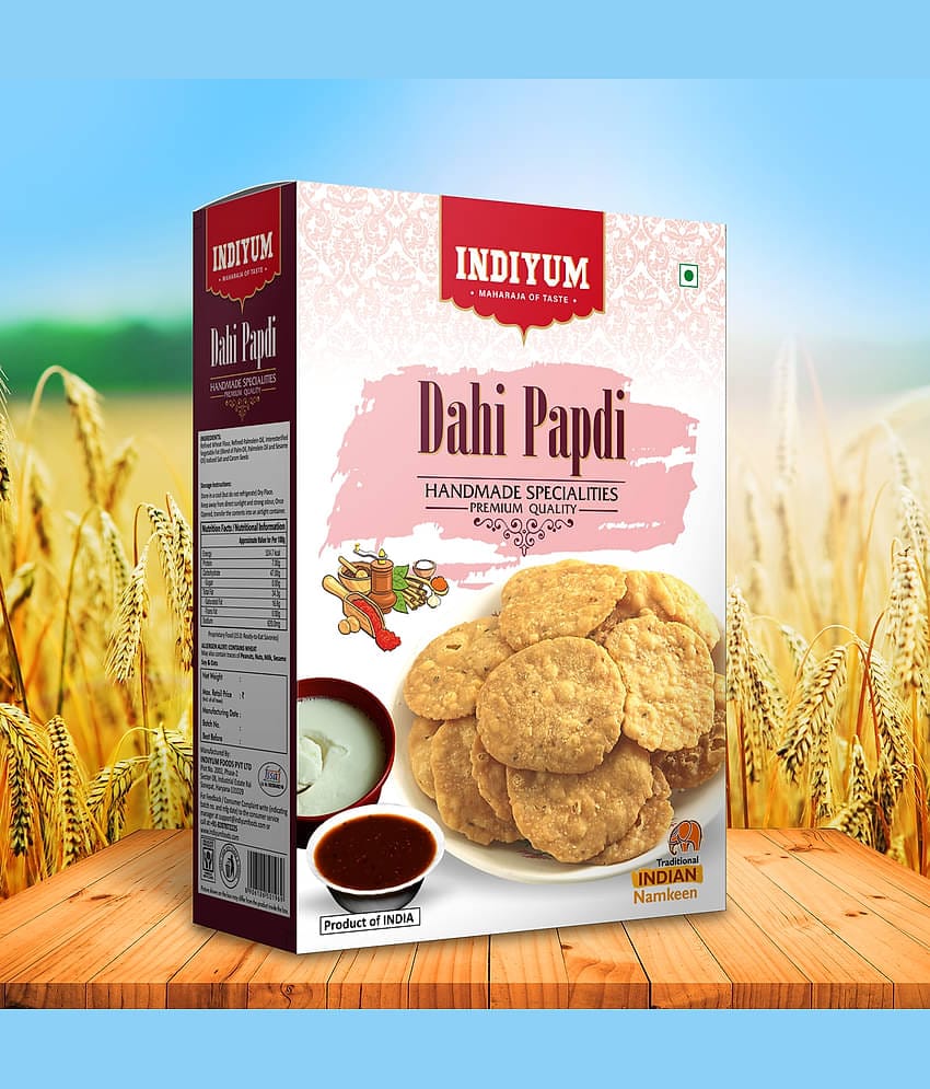 Indiyum Maida Namkeen Snacks Dahi Pappdi 250g