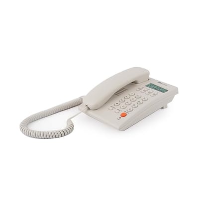 Beetel Newly Launched G30, TEC Certified, Caller ID LCD Display, Ringer LED,DTMF/FSK Compatible, 2-Way Adjustable Speaker Phone, Music on Hold, Desk/Wall Mountable, 3 Level LCD Contrast(G30-Warm Grey)