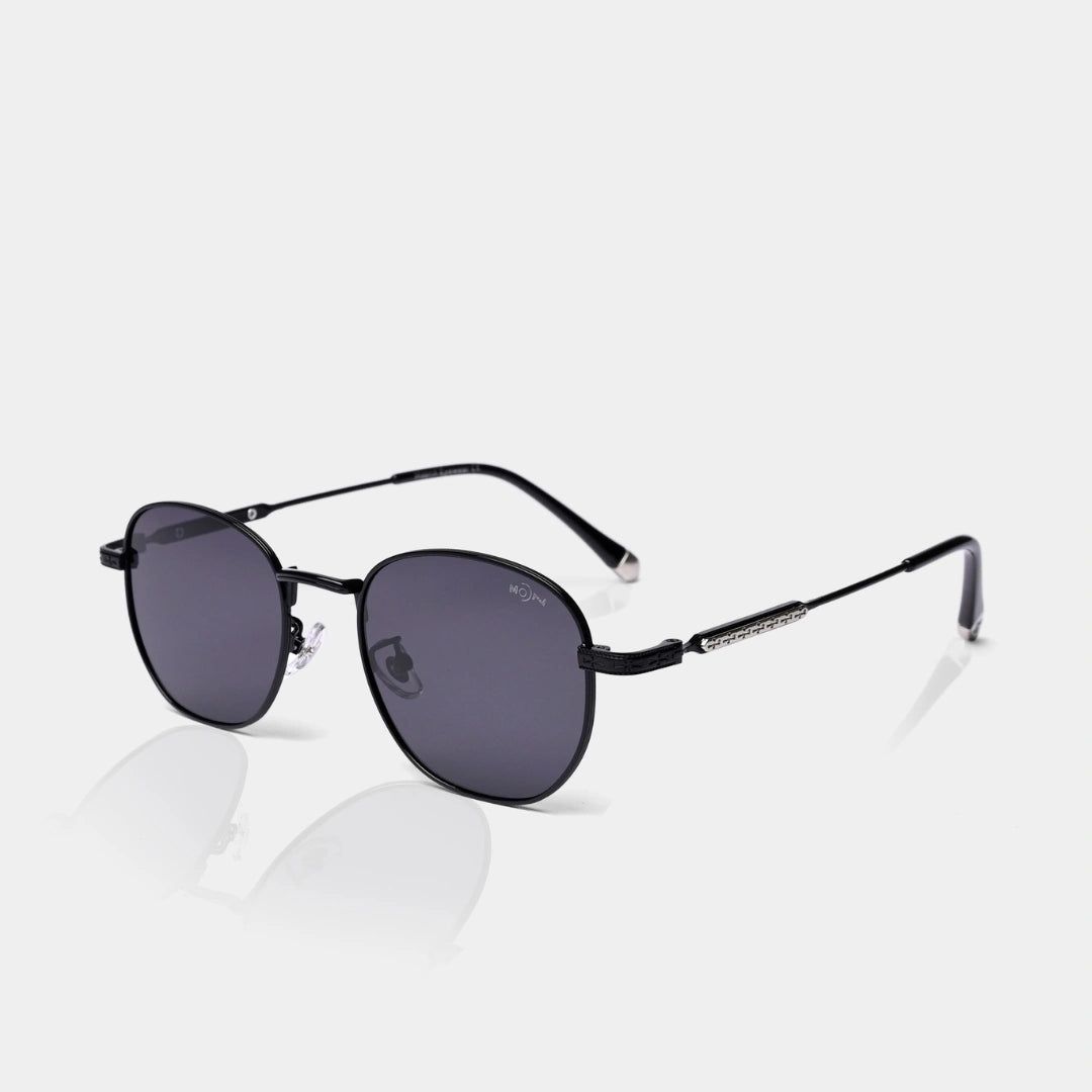 MOONX CLASSIC STREAK – Polarised Round Metal Frame Sunglasses (Unisex)