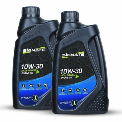 Signate 10W30 4T Scooter Engine Oil | Power Formula For High Performance (1L, pack of 2)