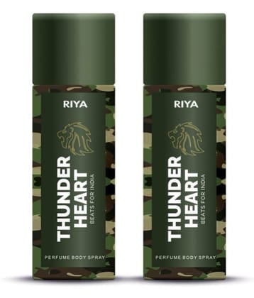 Riya Thunder Heart Deodorant Spray & Perfume For Men 300 ( Pack of 2 )