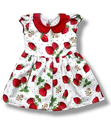 The Creators Cotton Frock For Baby Girls ( Pack of 1 , White )