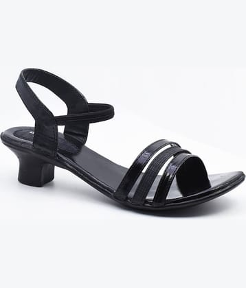 IndiForce Black Women's Sandal Heels