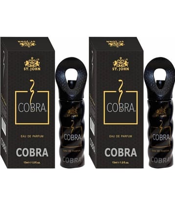 ST.JOHN Cobra Classic 15ml Long Lasting Eau De Parfum (EDP) For Men,Women 15ml- Pack of 2
