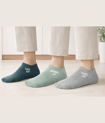 purple dust Pack of 3 Unisex Cotton Ankle Length Socks ( Multicolor )